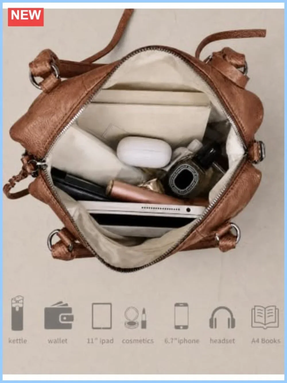 Vegan Leather Hobo Tote Bag Mini Crossbody Shoulder Handbag with Strap